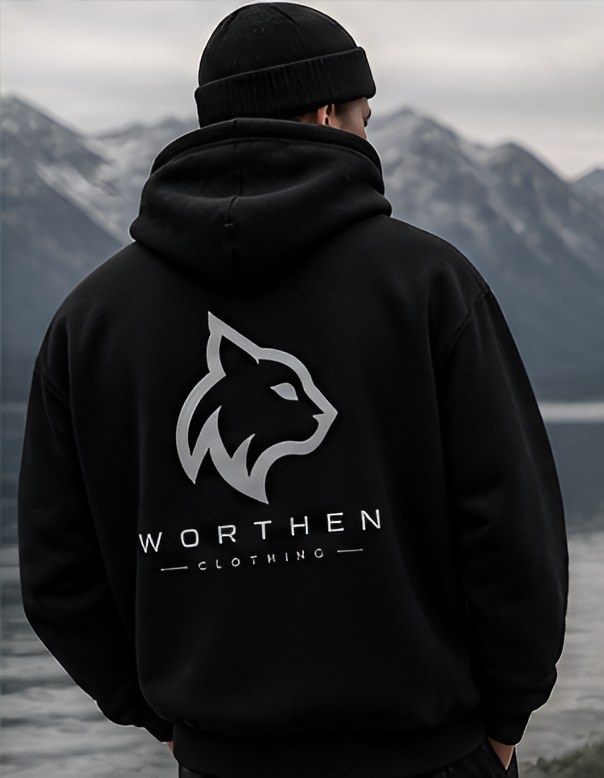 WORTHEN Oversized Hoodie mit Rückenprint